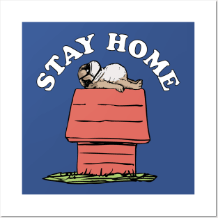 Pug Stay Home Posters and Art